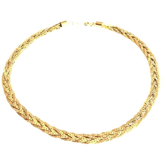 Vintage gold plated necklace like new 18" Made in Korea - Picture 1 of 17